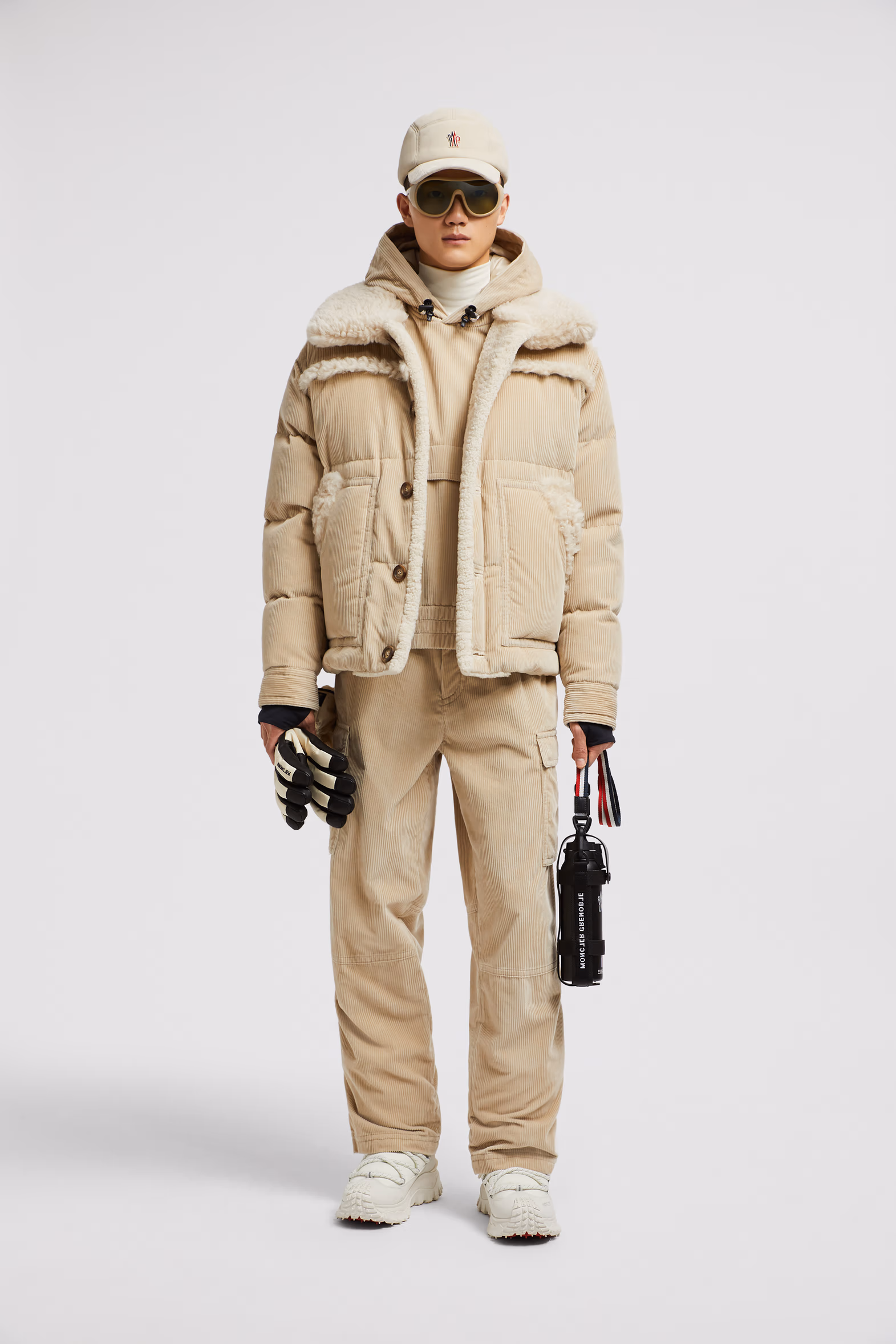 Pantalones deportivos de pana Hombre Beige Moncler 0